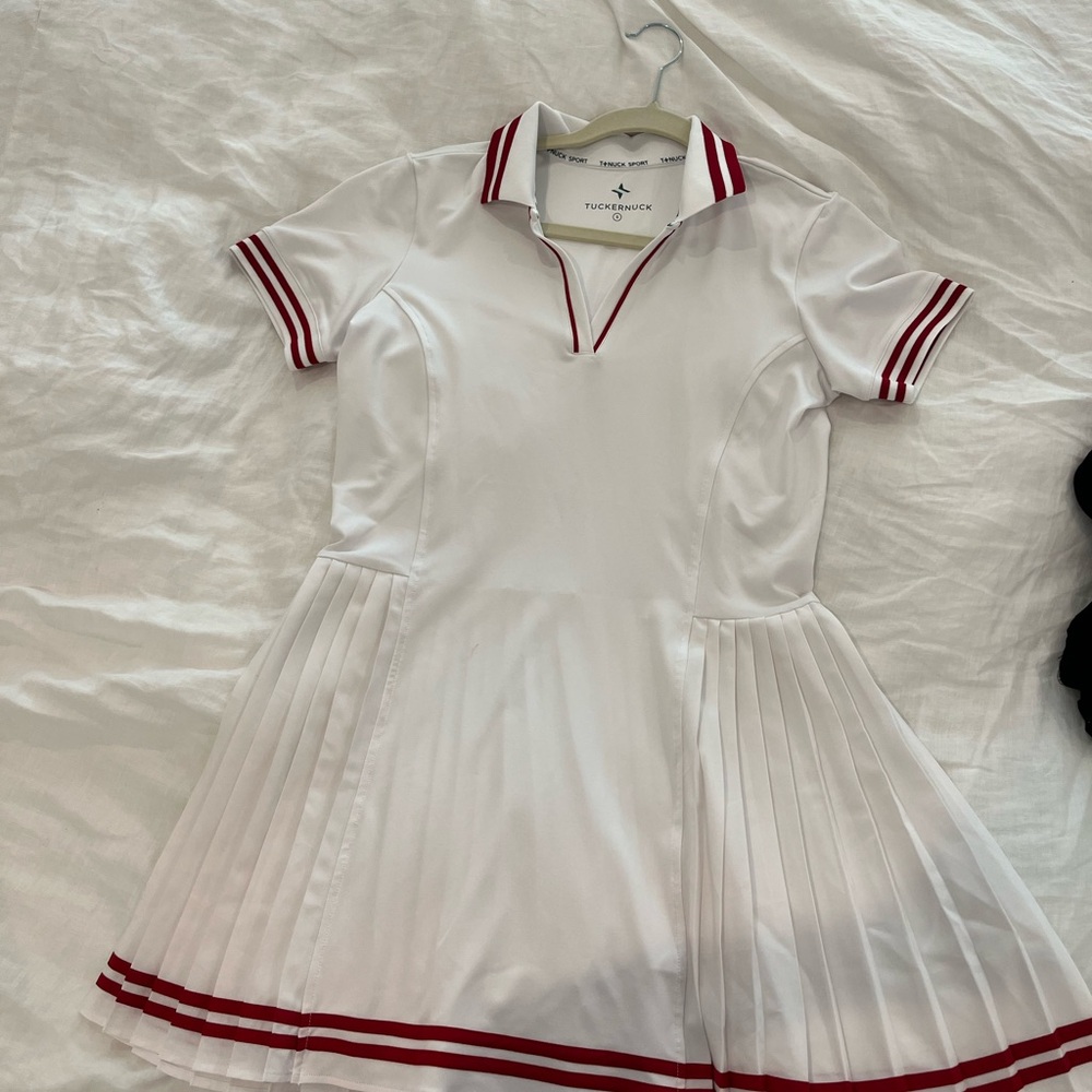 Tuckernuck sport White with Red Trim tennis dress